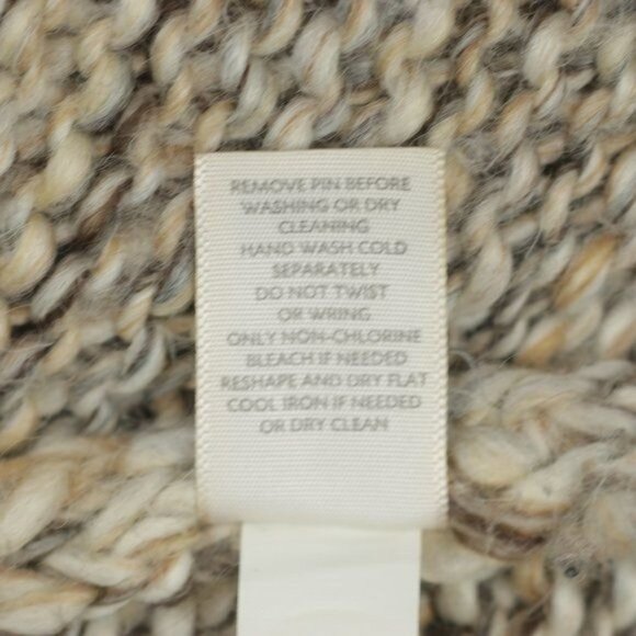 J. Jill Women's Small/Medium Tan Wool & Alpaca Cap Sleeve Open Front Cardigan - Picture 10 of 10